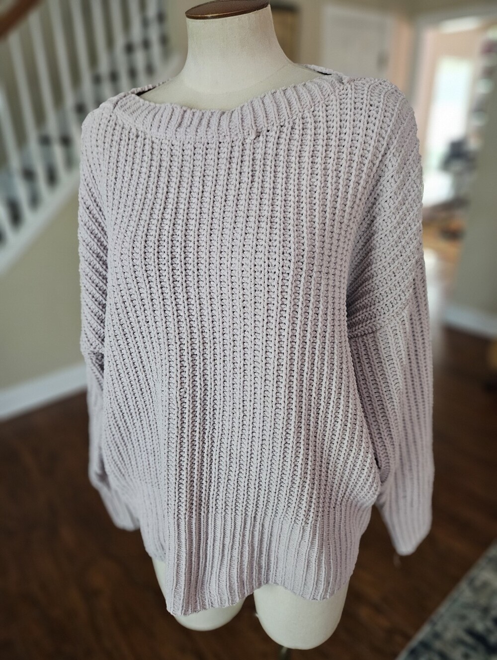 Laurie Felt Knit Lavender Sweater Large